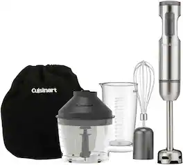Cuisinart - Refurbished Excellent - HB-900PC Immersion Hand Blender with Variable Speed, Chef’s Whisk, Chopper & Storage Bag – 300W Power - Silver