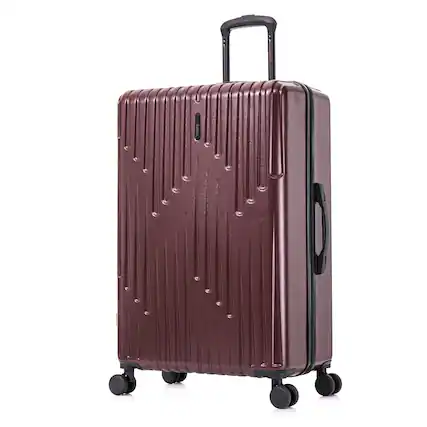 Front. InUSA - Drip lightweight hardside spinner luggage 28" - WINE.