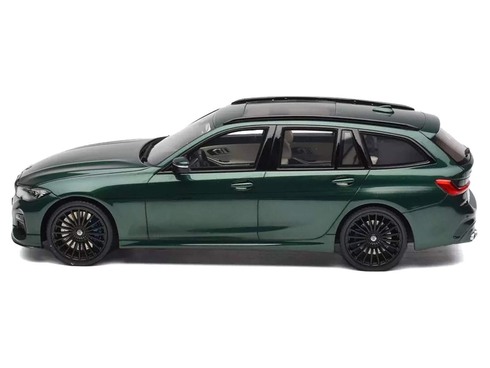 Left. GT Spirit - 2019 BMW Alpina B3 Touring Green Metallic 1/18 Model Car by GT Spirit - Green Metallic.