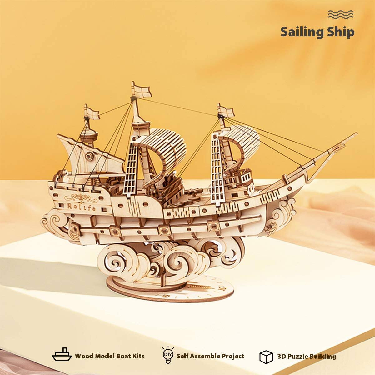 Angle. 3D Puzzle - DIY 3D Puzzle - Sailing Ship - 118pcs.