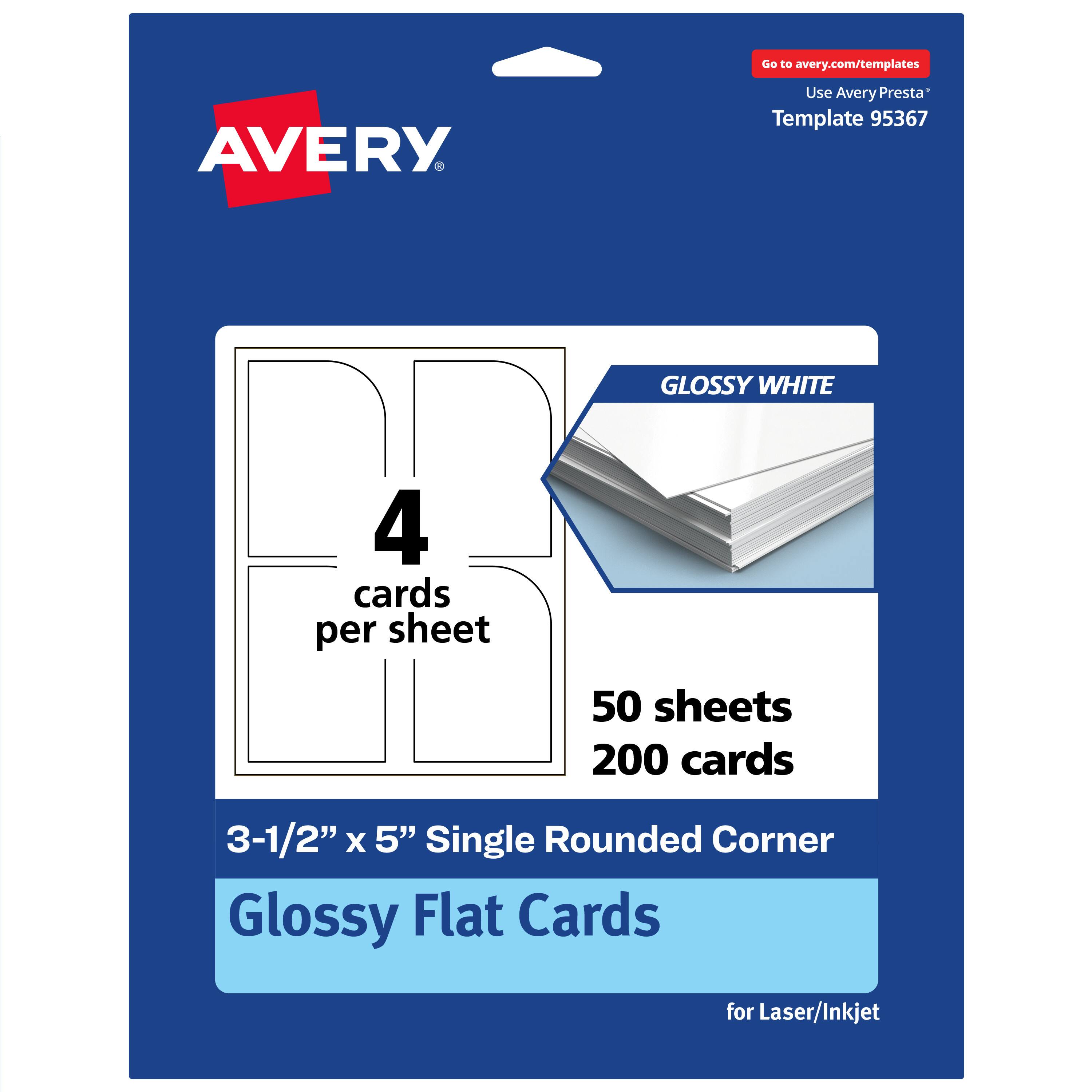 "Avery - Rectangle Flat Cards, 3-1/2"" x 5"", Glossy 200 Total - White" price history on PriceWatchPro