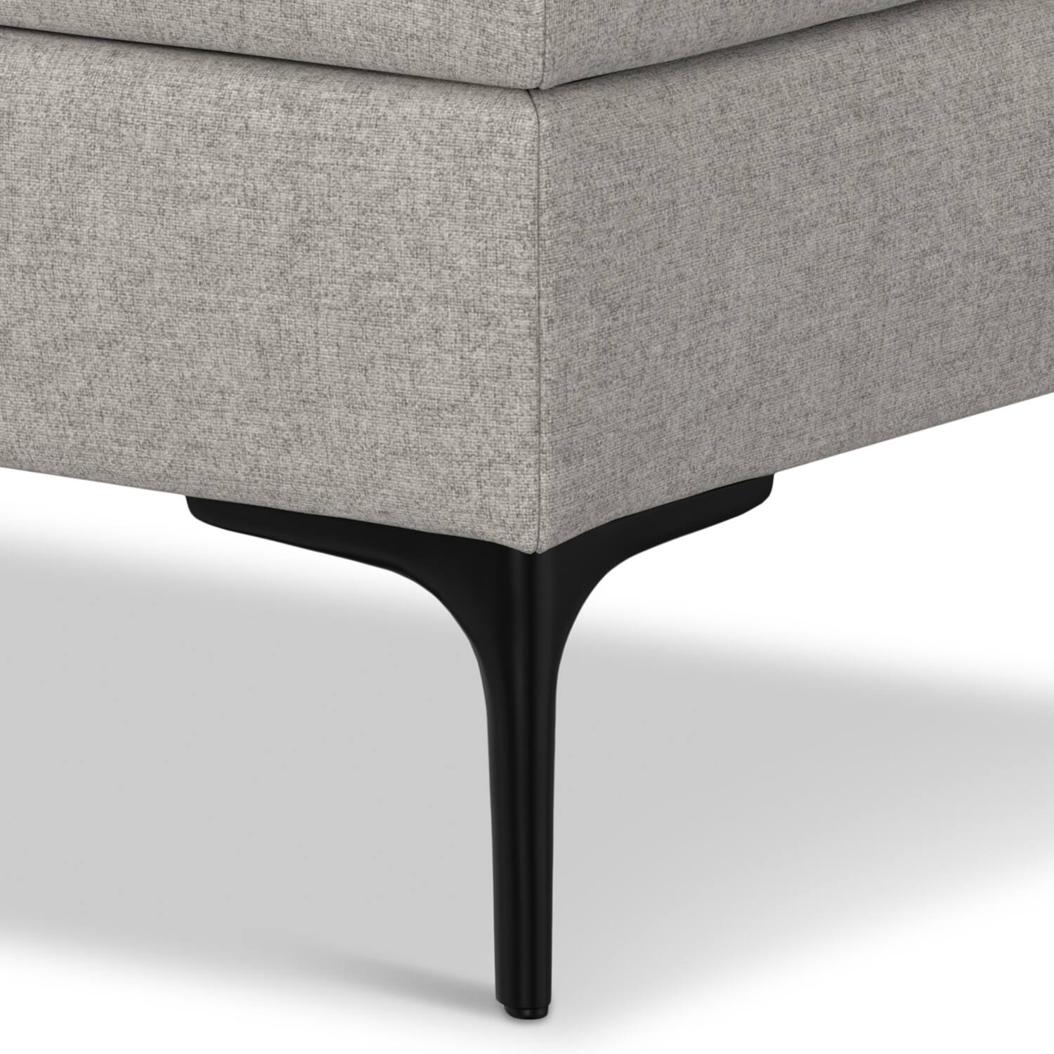 Alt View 5. Simpli Home - Rebecca 36 inch Wide Rectangular Coffee Table Storage Ottoman with Lift Up Lid in Cloud Grey Polyester Linen-Look - Cloud Grey.