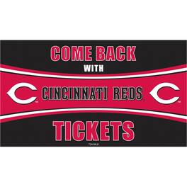 Evergreen Enterprises - Cincinnati Reds 28" x 16" Come Back With Tickets Indoor/Outdoor Trapper Mat - Multicolor