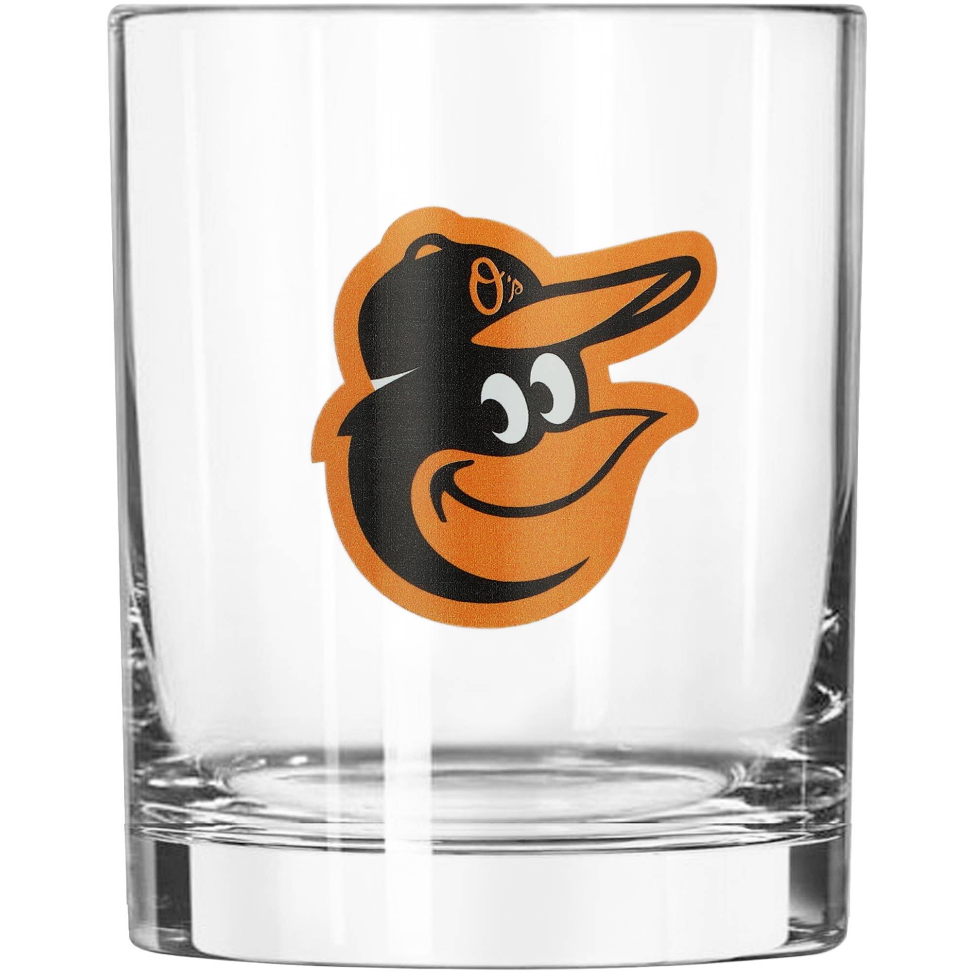 Alt View 1. Logo Brands - Baltimore Orioles Letterman 14oz. Rocks Glass - Multicolor.