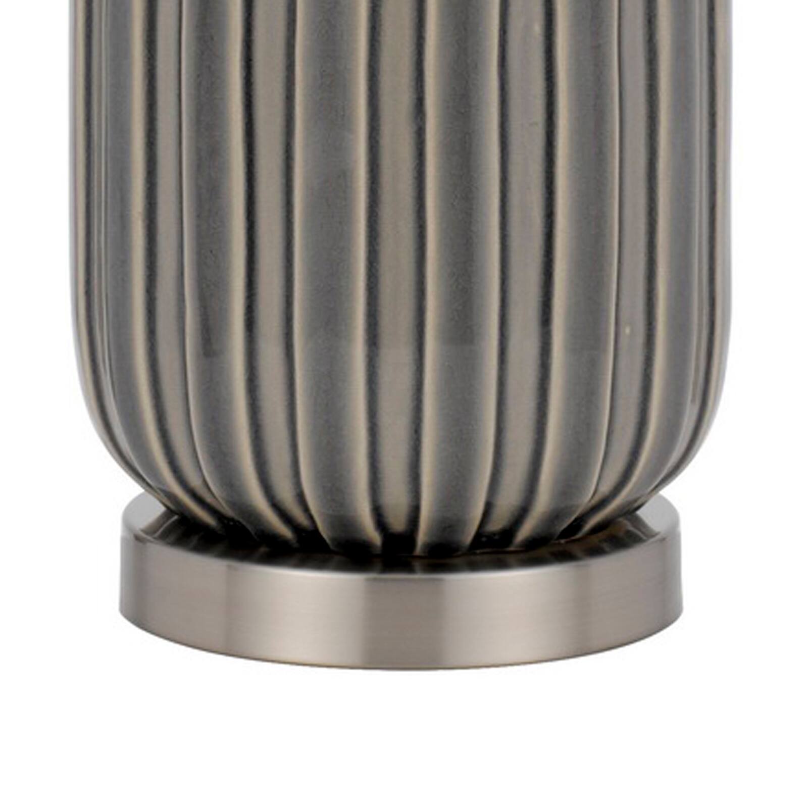 Manhattan Lane 29 Inch Ceramic Curved Table Lamp with Stripes, Dimmer ...