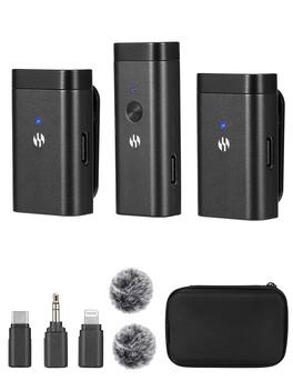 Empire DigiLabs - Wireless Lavalier Microphones For Iphone android camera Lapel Microphone System With Noise Cancelling Portable - SKM-W1 PRO