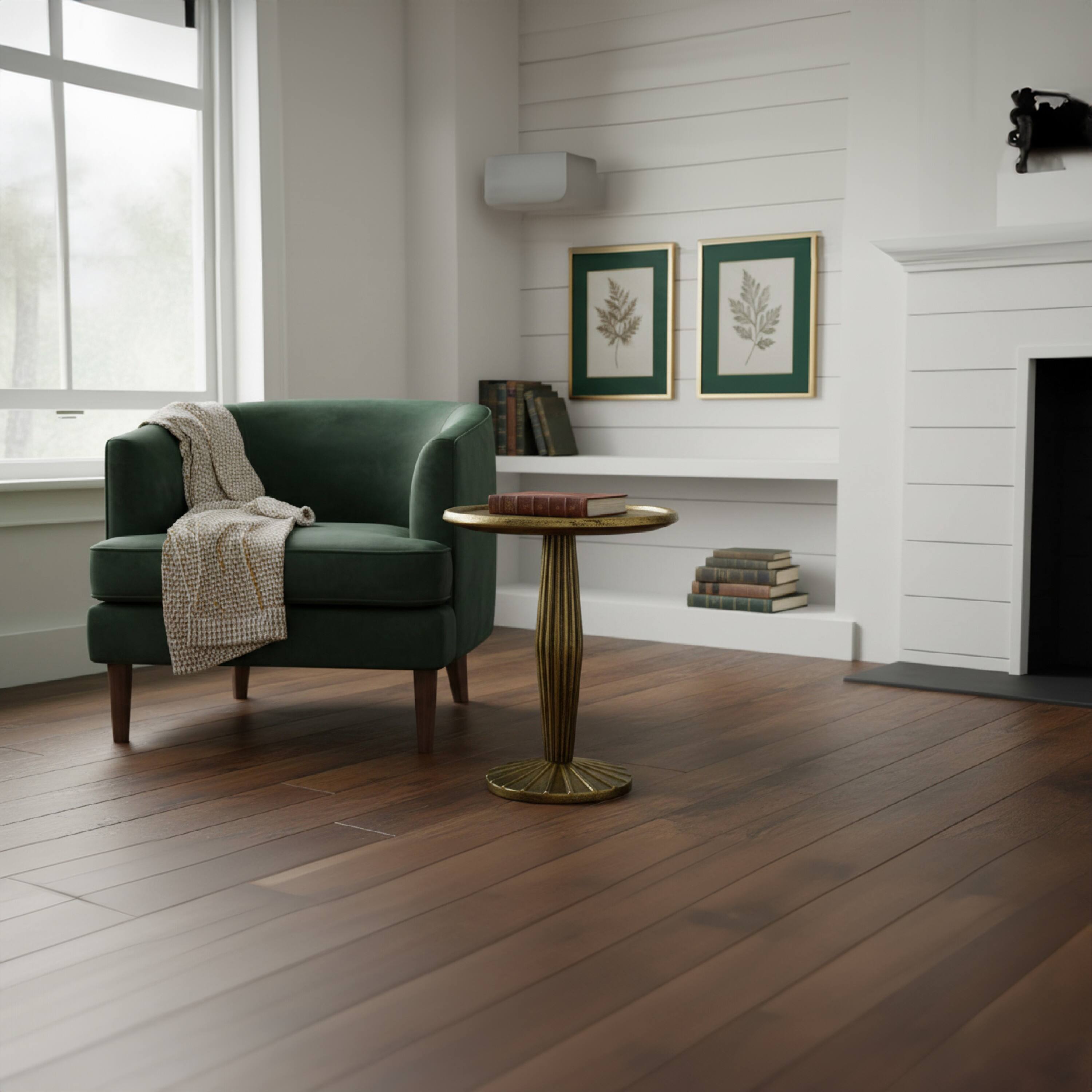 Alt View 10. Manhattan Lane - 12 Inch Side End Drink Table, Fancy Fluted Base, Round Top - Brass.