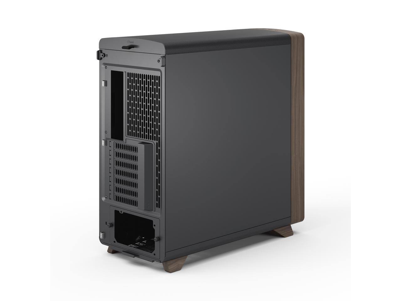 Alt View 4. Fractal Design - Fractal Design Summit Black Walnut PC Case w/ 3 Fans, ATX Reverse, E-ATX/ATX/mATX/ITX - Black.