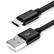 Front. Sanoxy - Braided USB-A-USB Type C Fast Charging Data Sync USB-C to USB-A 2.0 Cable 6ft Black - Black.