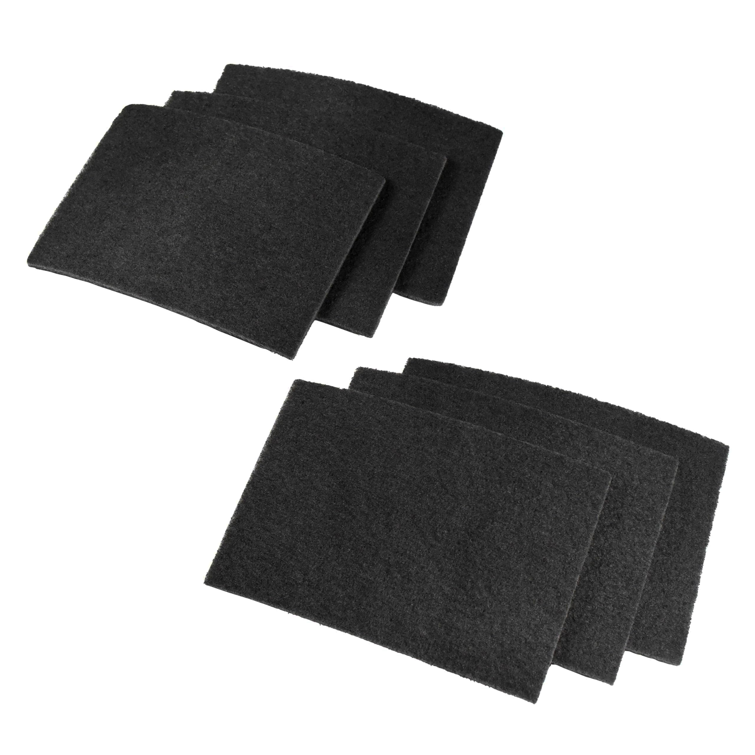 Alt View 5. HQRP - Activated carbon cat litter box charcoal filters 6-pack for Van Ness - Black.