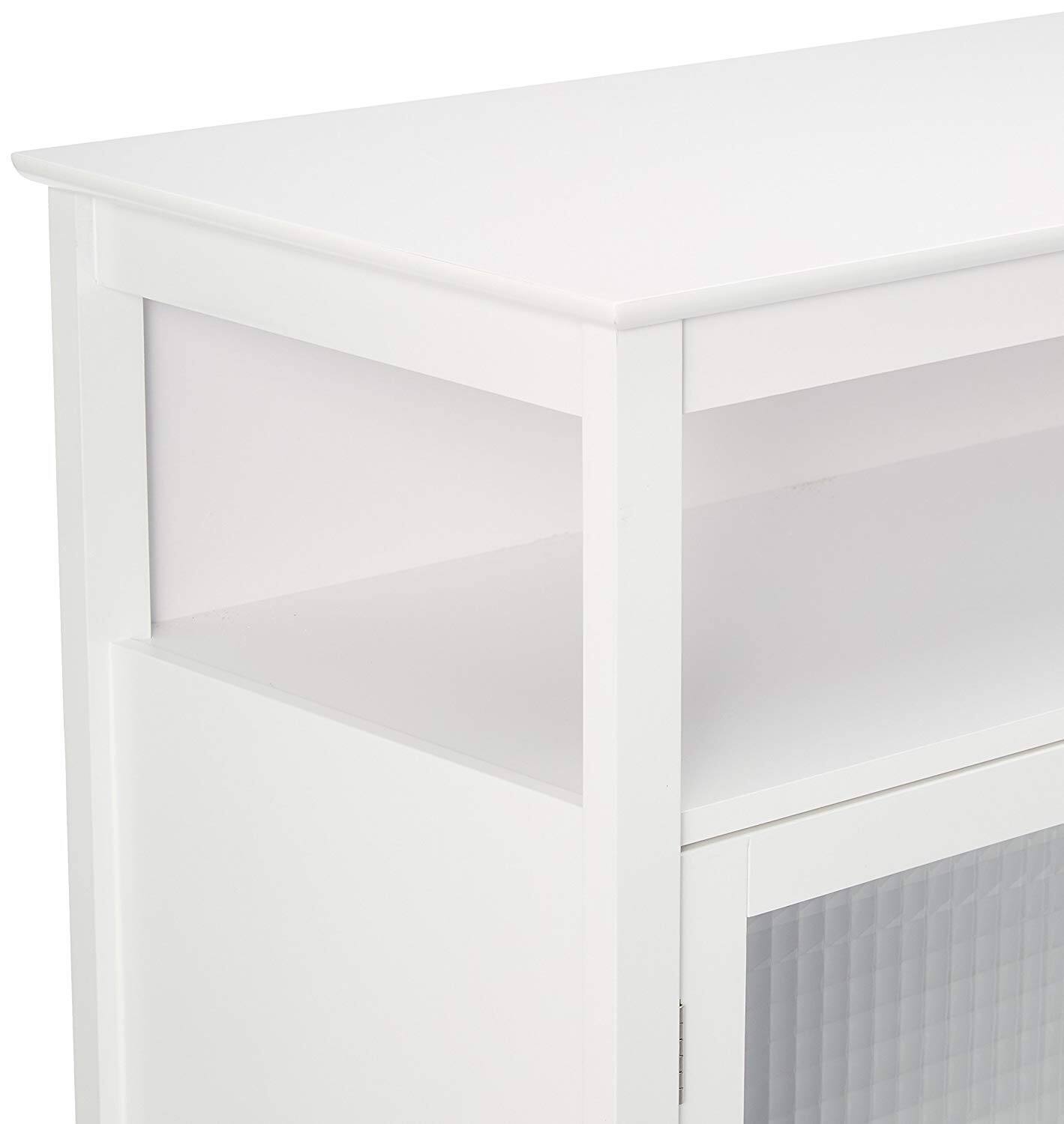 Back. Kings Brand Furniture - Kings Brand Furniture 2-Door Sideboard Buffet Storage Cabinet for Dining Room, Kitchen Accent Cabinet (White) - White.