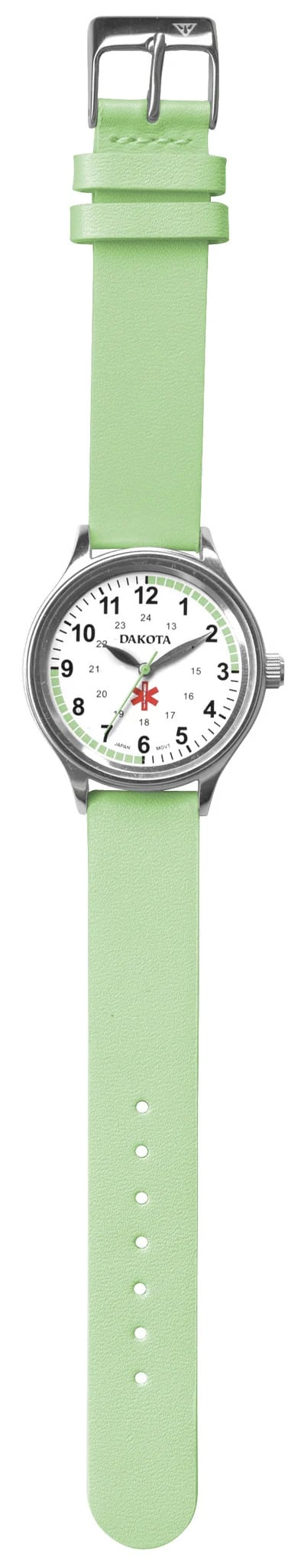 Dakota - Nurse Women's WatchLight Leather Band - Green