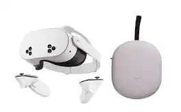 Meta - Quest 3S 128GB & Compact Carrying Case Bundle - White