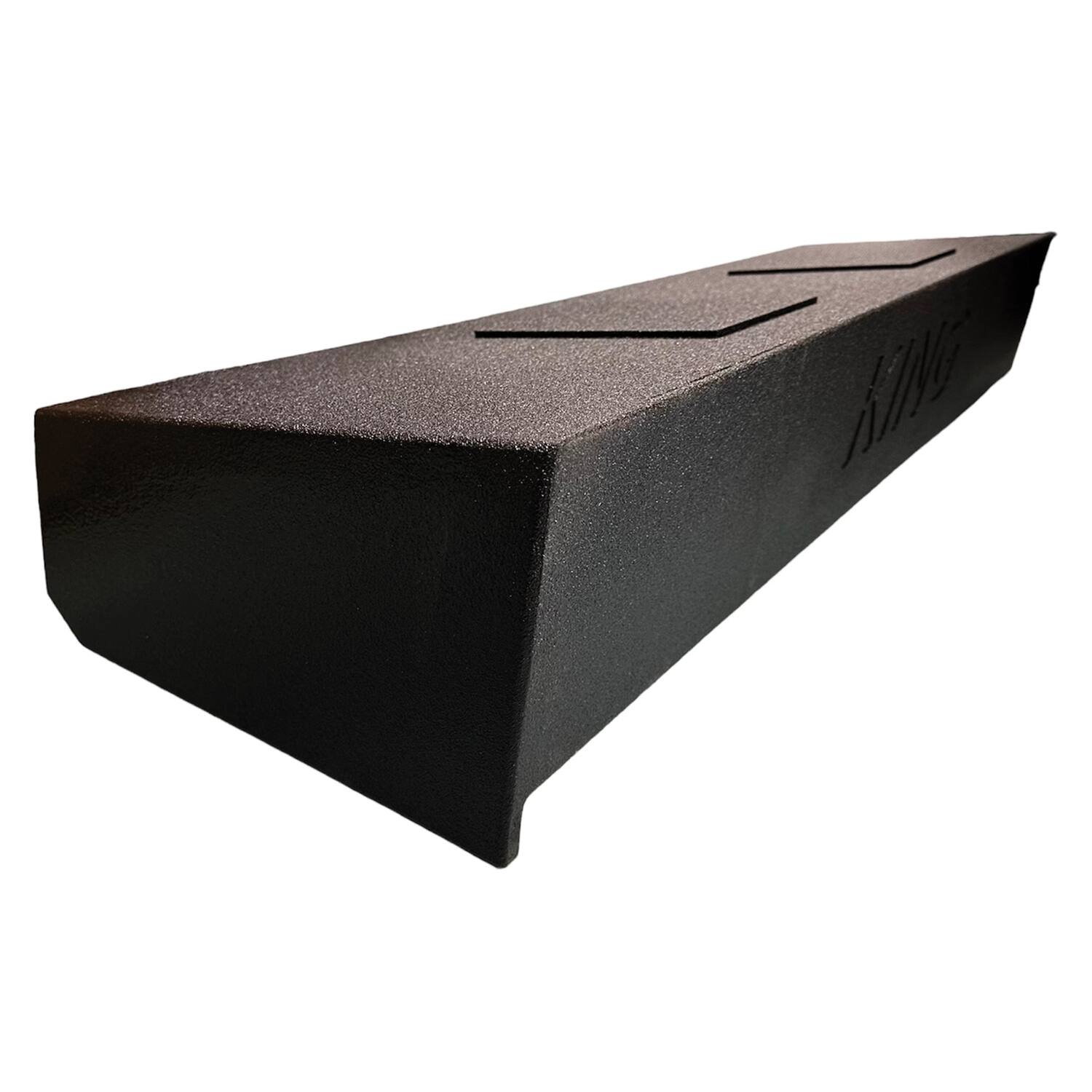 Left. King Boxes - King Boxes 12-in. Downfiring Double-speaker Black Sprayed Enclosure For Ford F-150 2009 Through 2023 - black.