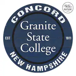 Jardine - Granite State College 20'' x 20'' Indoor/Outdoor Circle Sign - Navy