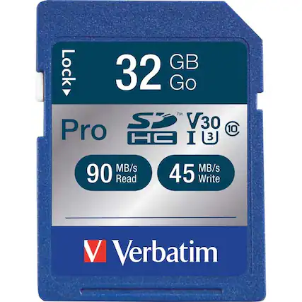 Lock GB 32 Go TM S V30 10 Pro H I 3 MB/s 90 Read MB/s 45 Write V Verbatim