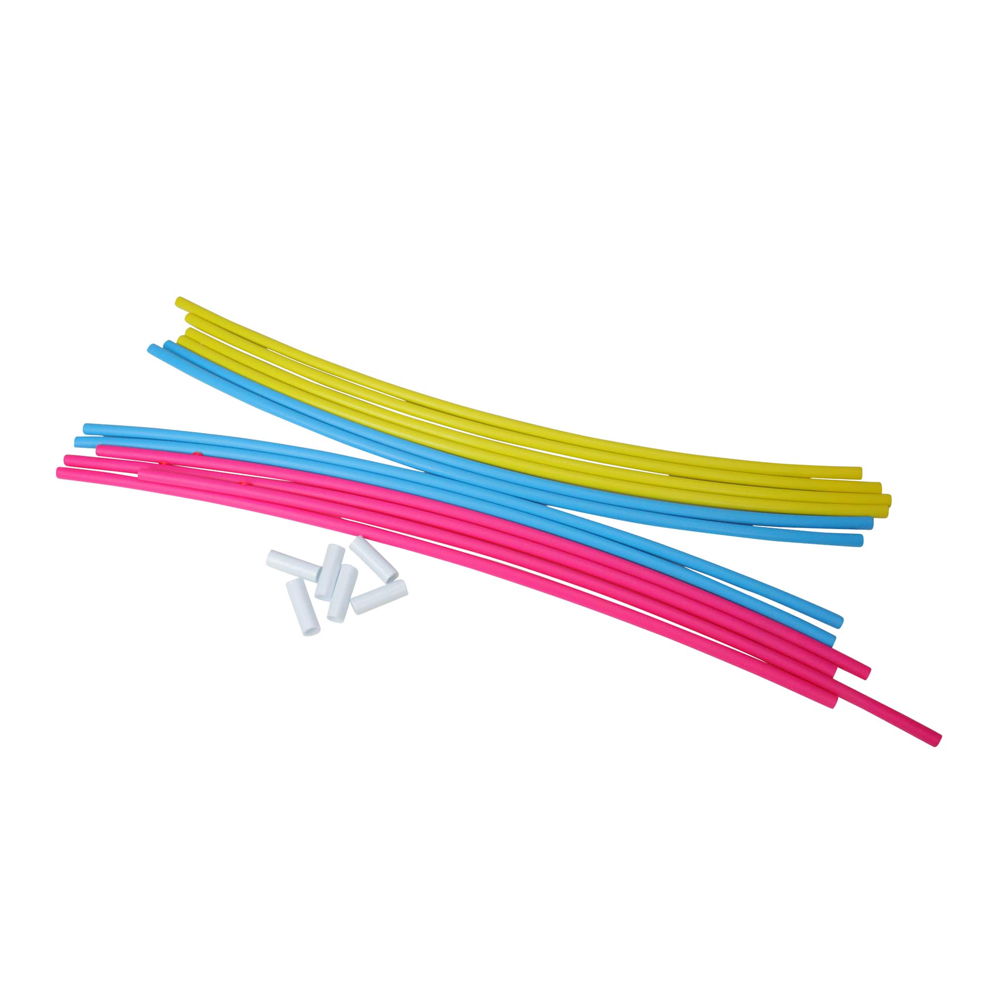 Swim Central - Set of 4 Yellow and Blue Underwater Slalom Hoops for Swimming Pools 30" - Pink