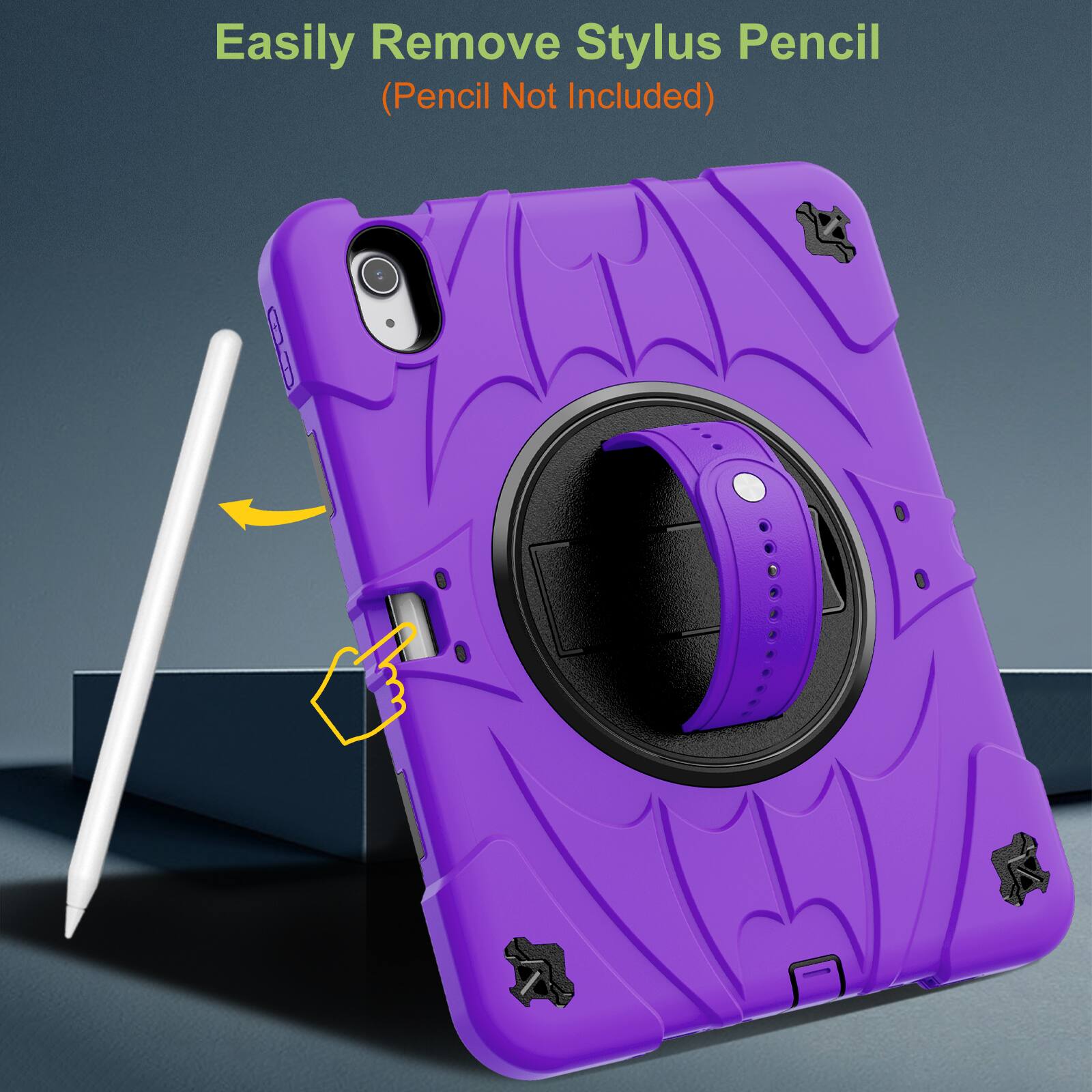 Easily Remove Stylus Pencil  
(Pencil Not Included)