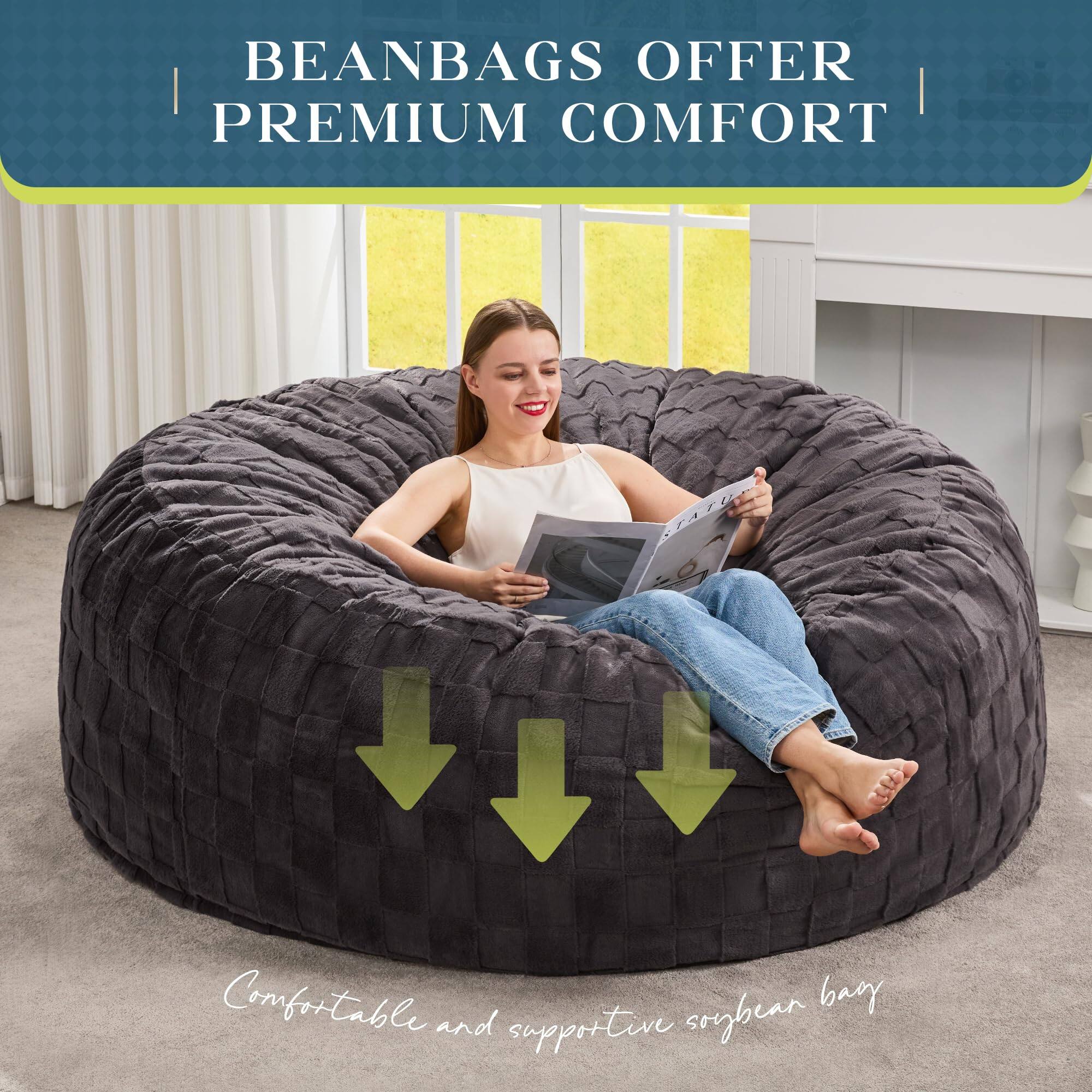 BEANBAGS OFFER PREMIUM COMFORT

Comfortable and supportive soybean bag