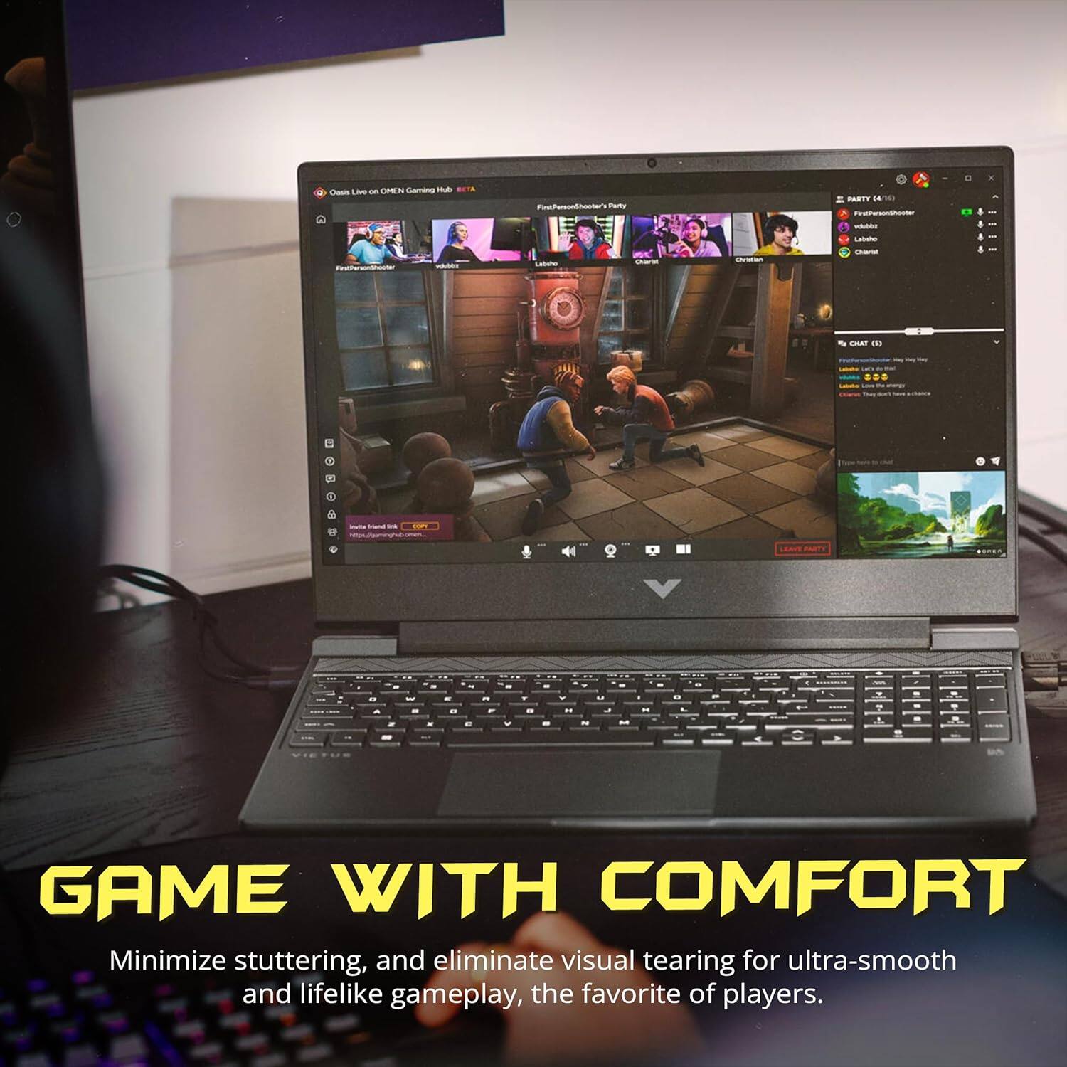 Le - CREIN . Bamana T 1A C e Tw TY 16: te A  -  - C ERAT 1  -  3 . 44 - LEo PATY - - - - - - - I . - - - - - - - - - - - - - - " - L - - .. - - - . - - - - - - - - GAME WITH COMFORT Minimize stuttering, and eliminate visual tearing for ultra-smooth and lifelike gameplay, the favorite of players.