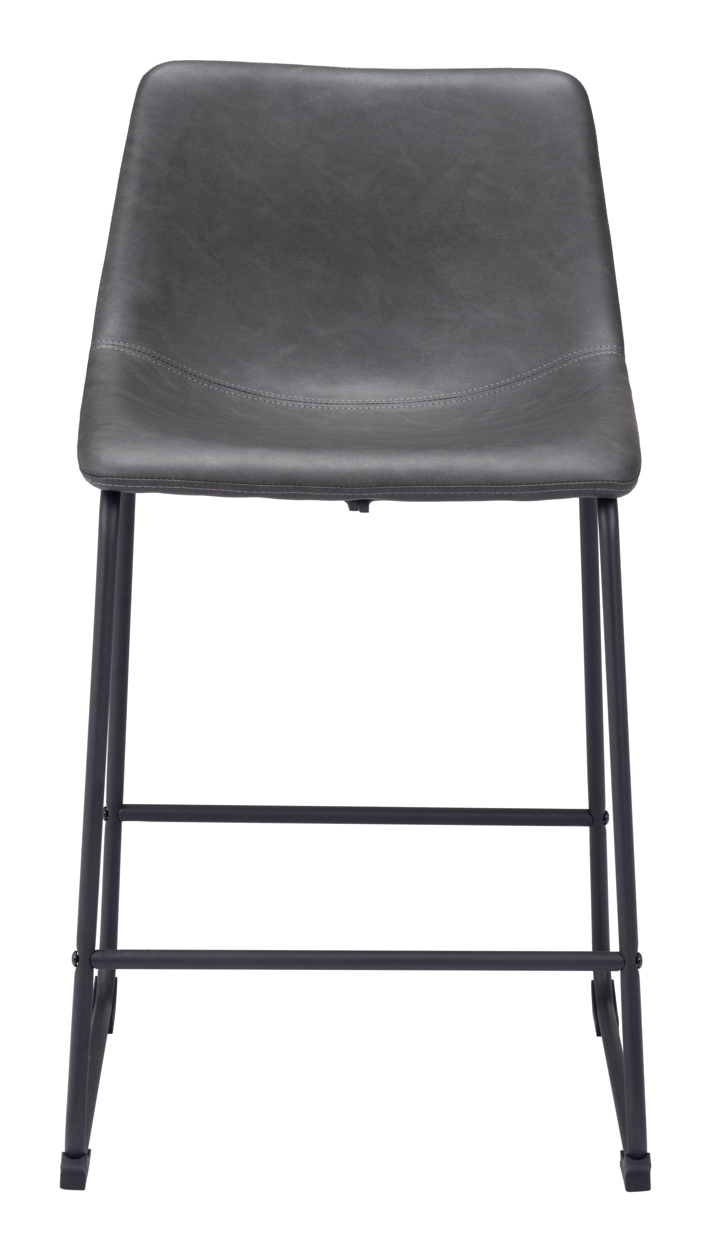 Alt View 1. Hivvago - Smart Counter Stool (Set of 2) Charcoal - Charcoal.