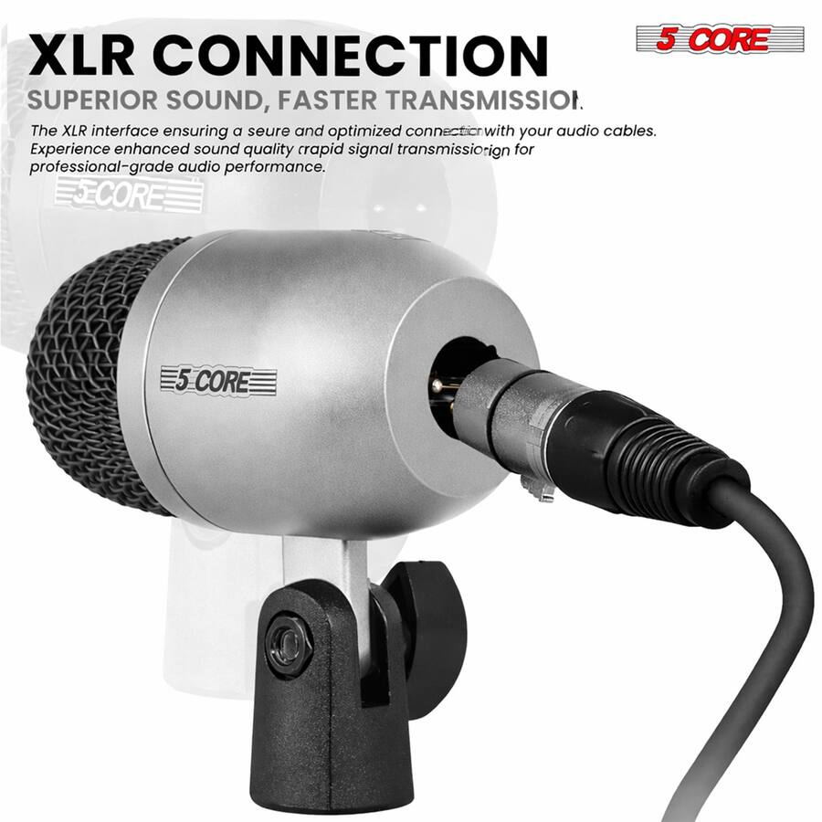 Microphone Reference 5 CORE Conga Mic Snare Tom Set Professional XLR Cardioid Condenser ...