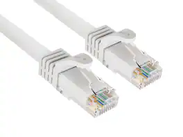 Cable Leader - Cat 6a Ethernet Cable, 10 Gigabit RJ45 Patch Cord, 24 AWG, for Home Office, Gaming, Modem & Smart TV - White