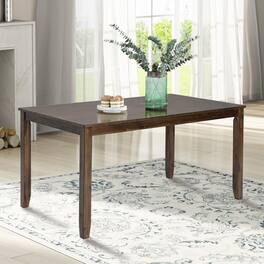 Loheer - Rectangular Dining Table, Acacia Wood Table for Four - Walnut