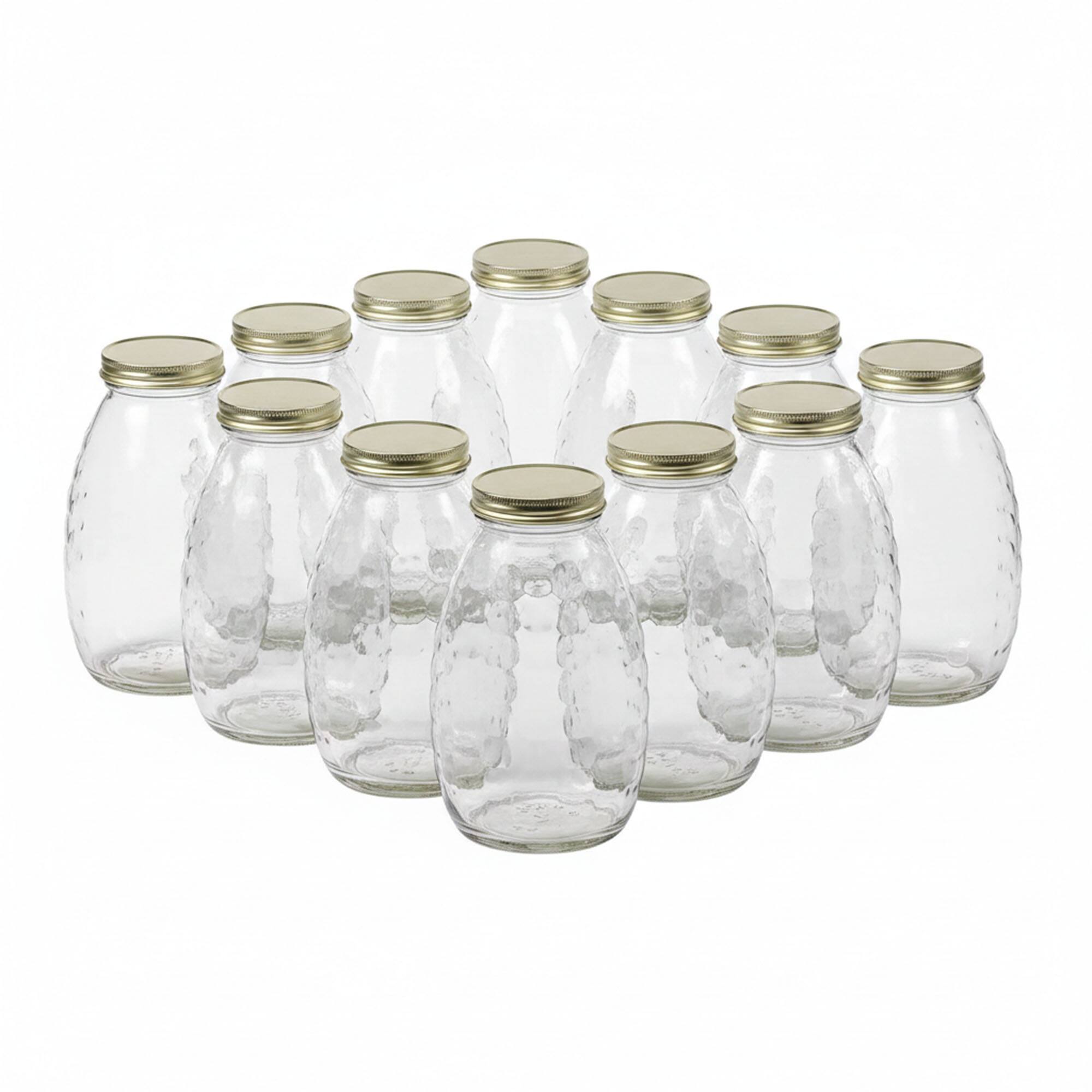 Alt View 1. Little Giant - Little Giant 32 Ounce Beekeeping Honey Glass Skep Jar w/ Airtight Lid (12 Pack) - Clear.