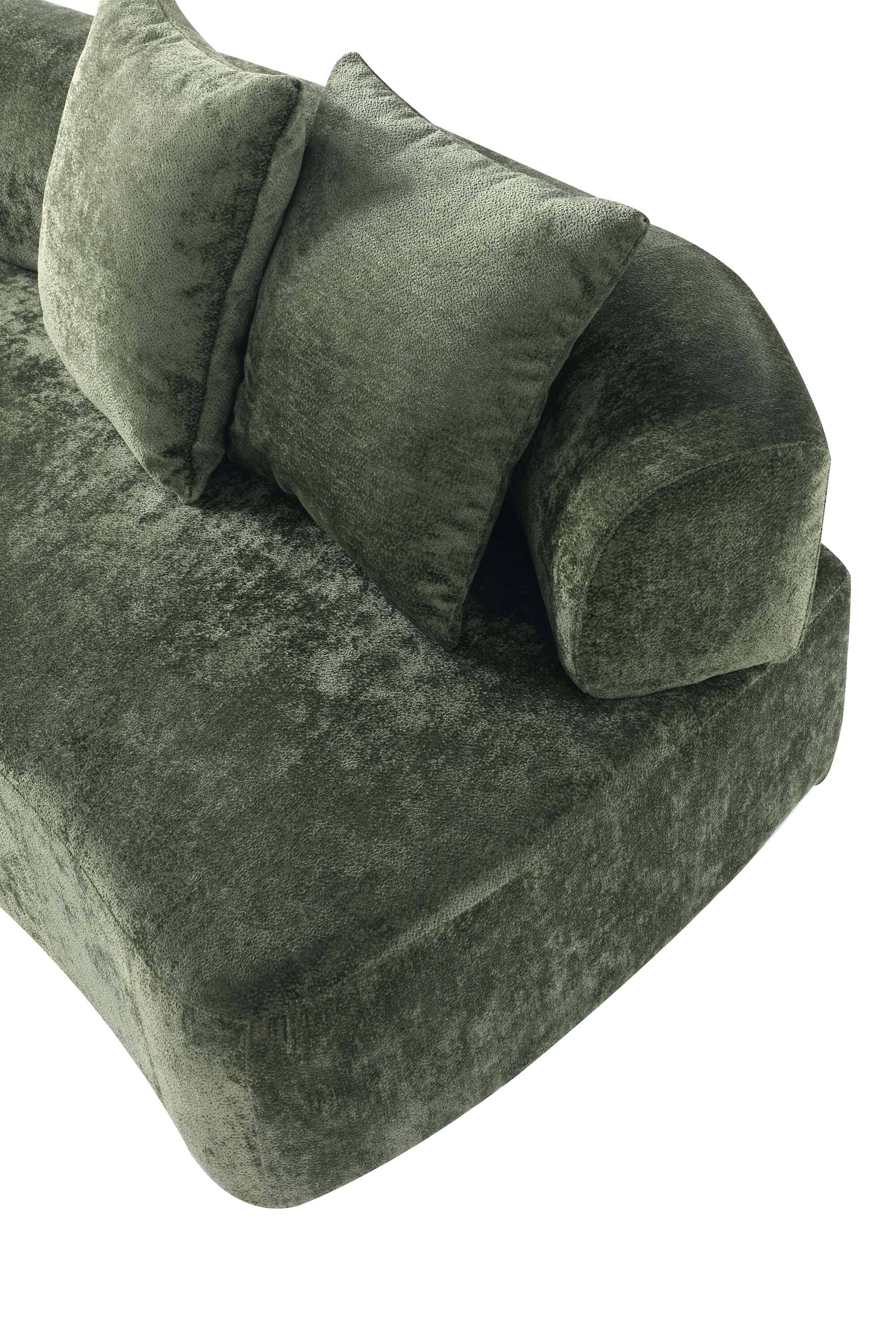 Alt View 6. Manhattan Comfort - Verandah Mid-Century Modern 2-Piece Sofa Set - Olive Green.