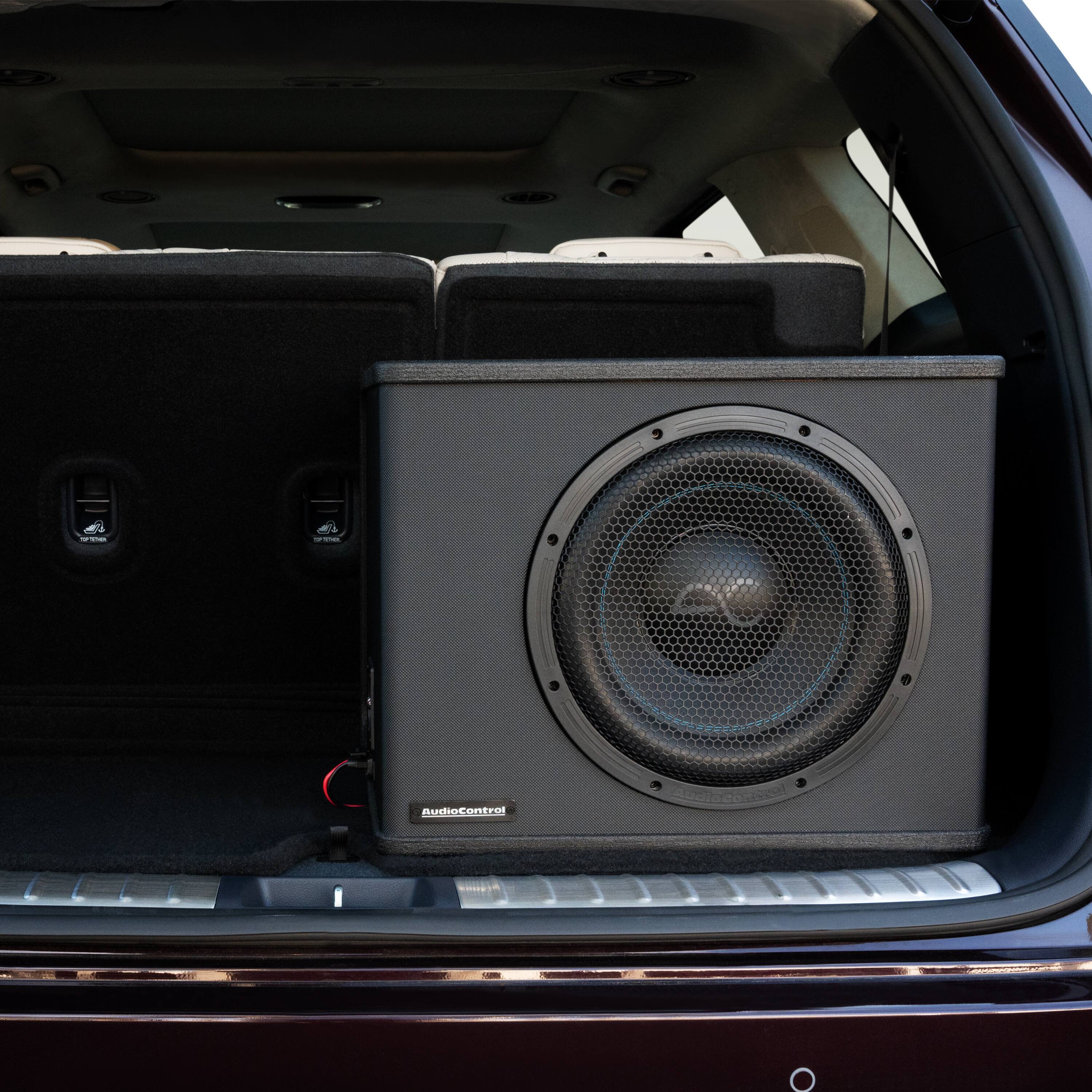 Alt View 21. AudioControl - Spike Series 12” Single-Voice-Coil 2-Ohm Loaded Vented Subwoofer Enclosure - Black.