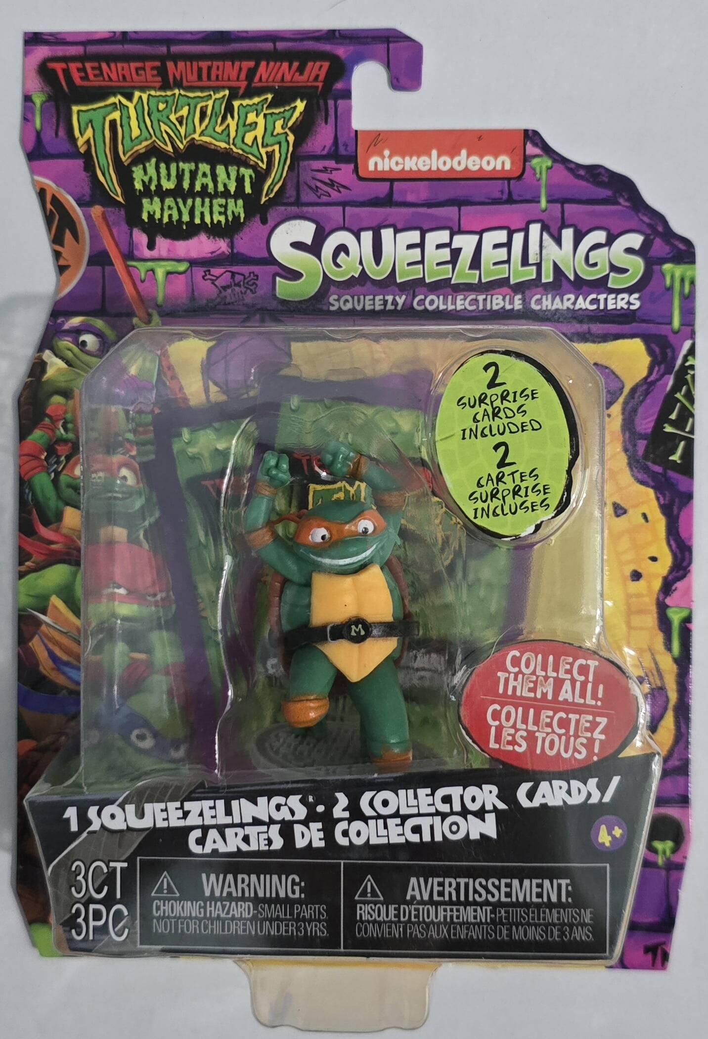 Teenage Mutant Ninja Turtles Mutant Mayhem Squeezelings Michelangelo Set