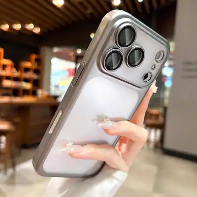 Dteck Electroplated Ultra Slim Phone Case for iPhone 17 Pro Max, Shockproof Matte Semi Transparent, Full Camera Protection Gray - Best Buy Dteck Electroplated Ultra Slim Phone Case for iPhone 17 Pro Max, Shockproof Matte Semi Transparent, Full Camera Protection Gray - Best Buy