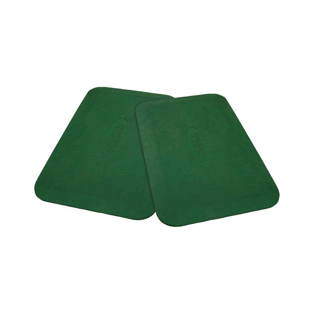 Dazzed Corner - Set of 2 Green Protective Rubber Mats for Swing Set, Safety Ground Cover for Playground Equipment
