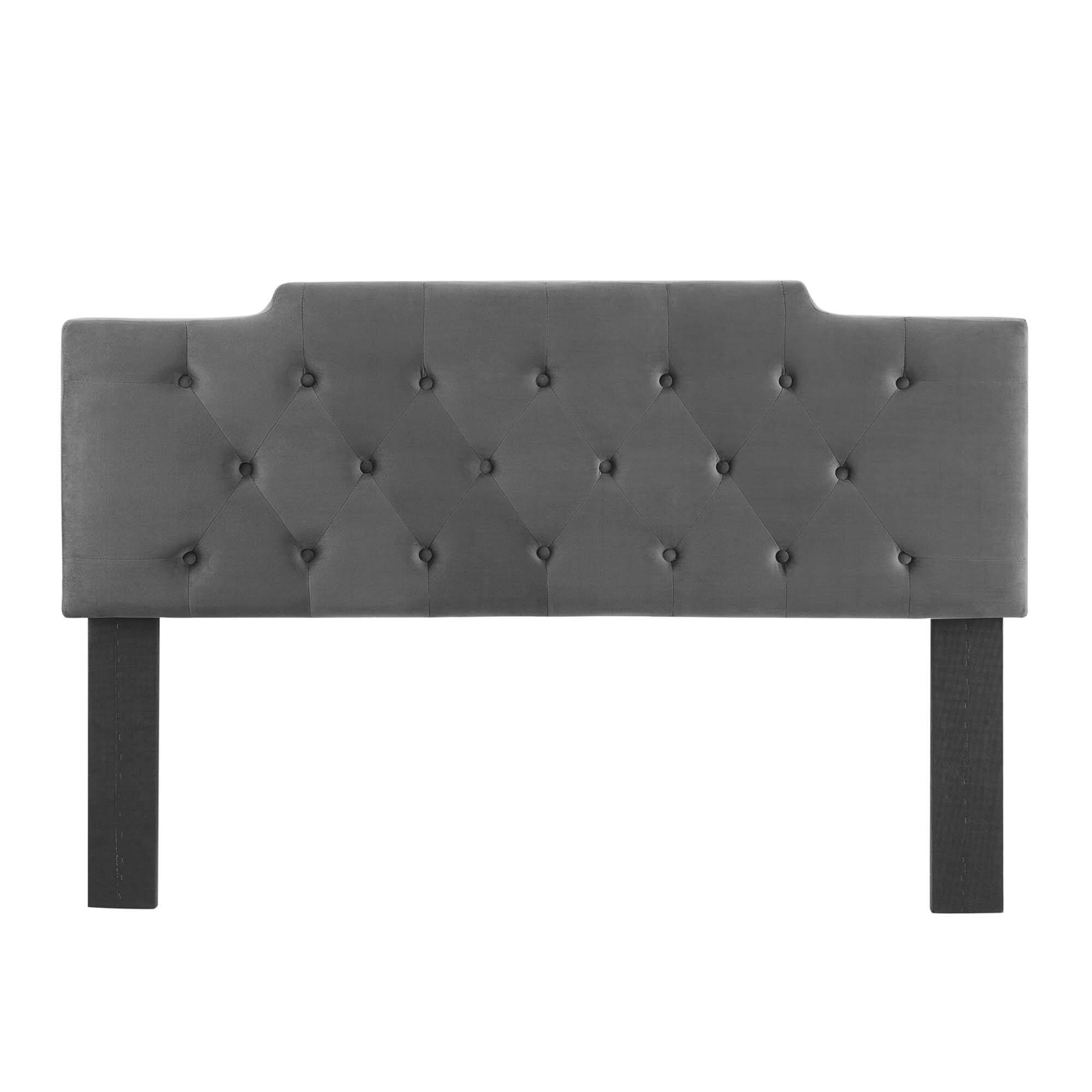 Back. Modway - Juliet Tufted Performance Velvet Full/Queen Headboard by Modway - Charcoal.