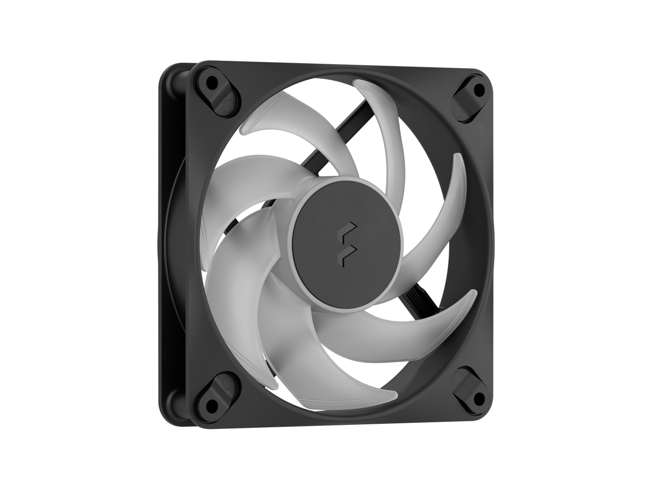 Alt View 2. Fractal Design - Fractal Design Dynamic 3 120mm ARGB Black PWM Fan 3-Pack, Rifle Bearing, 7-Blade, Daisy-Chain, 350-2200 RPM - Black.