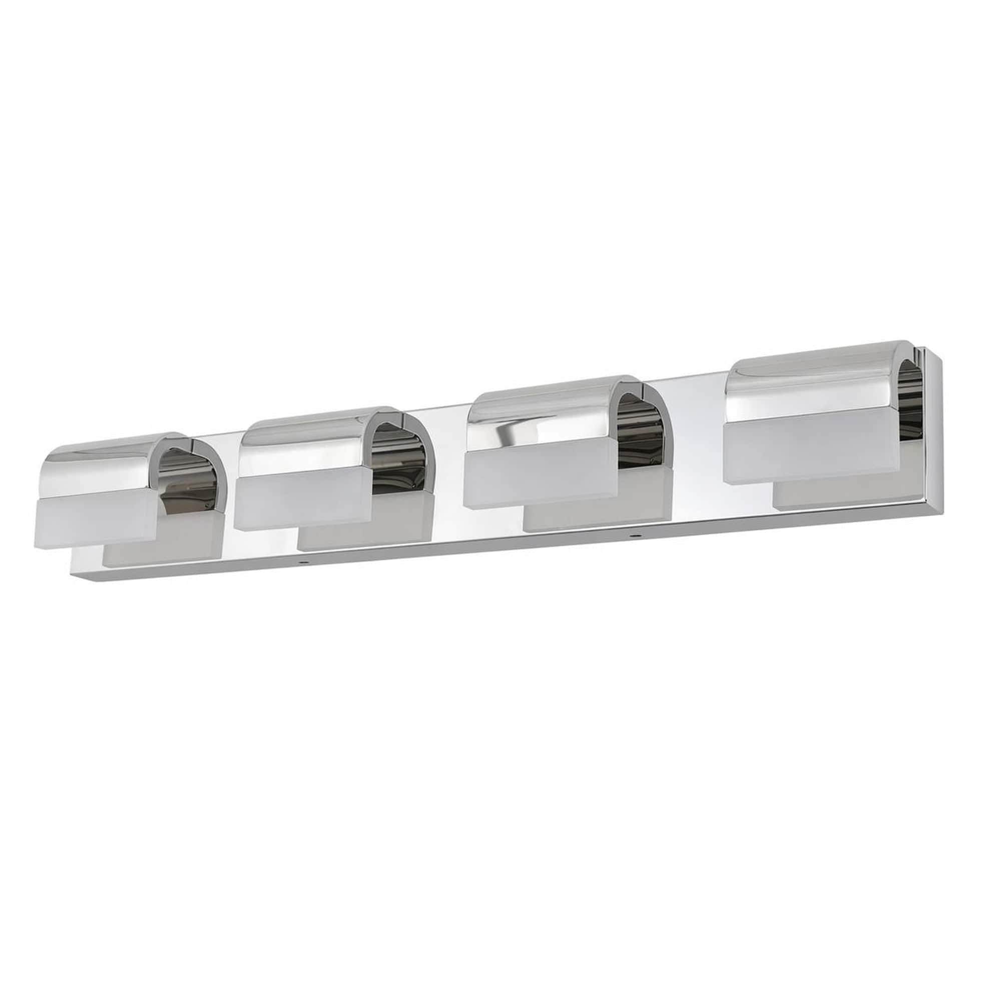 RYHNUYNE - 4‑Light LED Bathroom Vanity Light,Modern Wall Mount Vanity Mirror Light for Bathroom - Chrome price history on PriceWatchPro