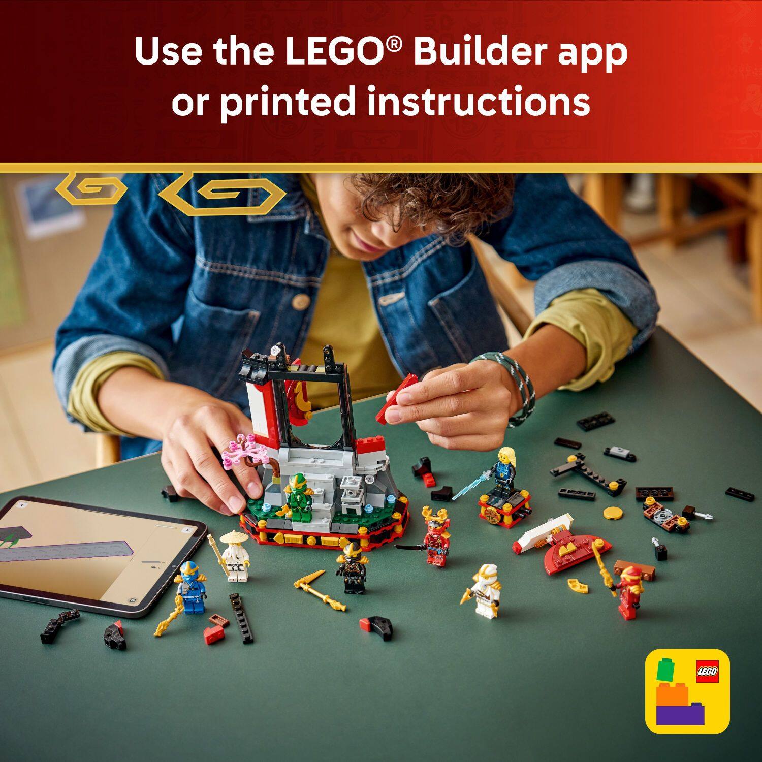 Use the LEGO® Builder app or printed instructions