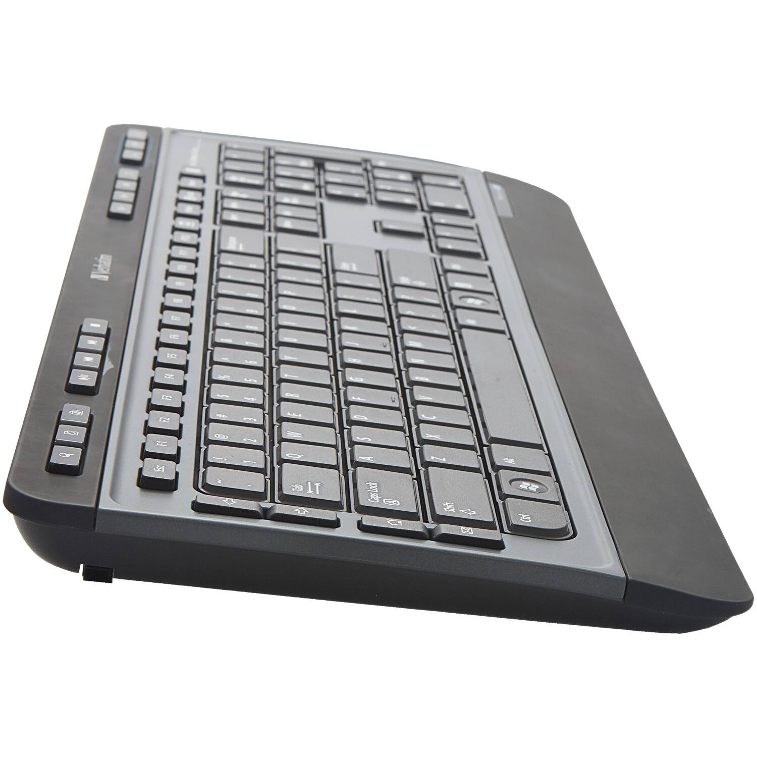 Left. Verbatim - Verbatim Wireless Multimedia Keyboard and 6-Button Mouse Combo - Black - USB Type A Wireless RF - Black - USB Type A - Unknown.
