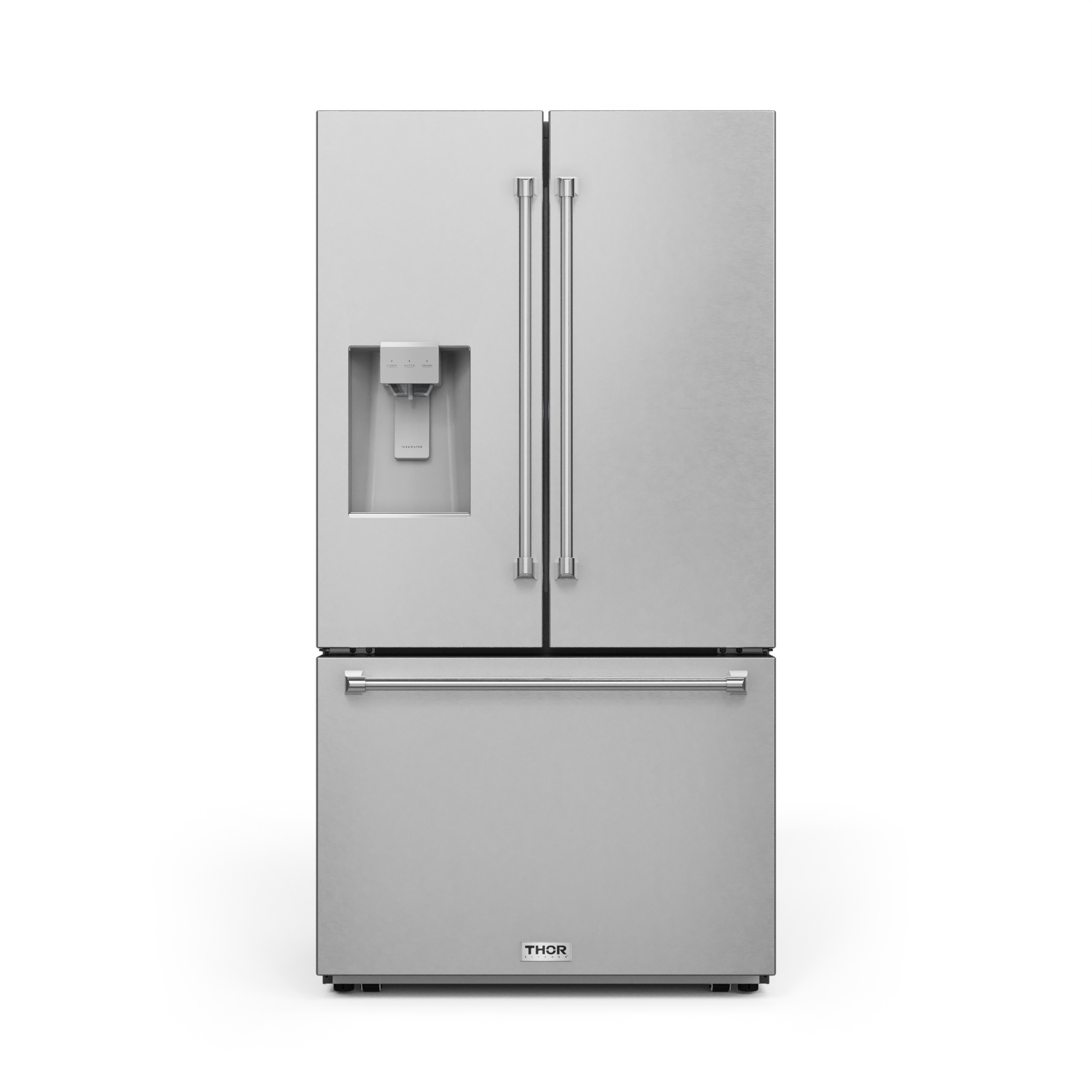 Thor Kitchen - 28.9 Cu. Ft. Full Depth French Door Refrigerator With Water Dispenser and Dual Ice Maker - Stainless Steel