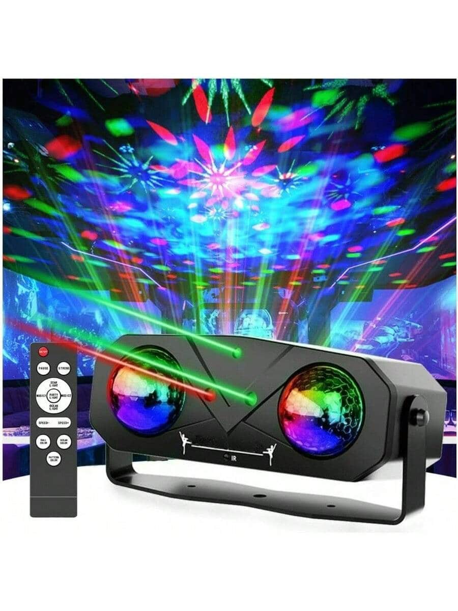 Stamp n Camp - High Performance Karaoke System: Party in Black - Perfect for Birthday, Stage - Disco Light
