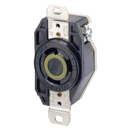Leviton - 2610 30A 125V Flush Mount Locking Receptacle NEMA L5-30R - Black