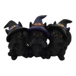 FC Design - 4.50"W 3-PC Cat Hear-No, See-No, Speak-No Evil Figurine Set Office Desk Tabletop Home Decor Gift - Multi-Color