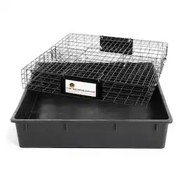 Rugged Ranch Products - Rugged Ranch SQR Squirrelinator Live Squirrel Metal 2 Door Trap w/ Waste Pan - Black