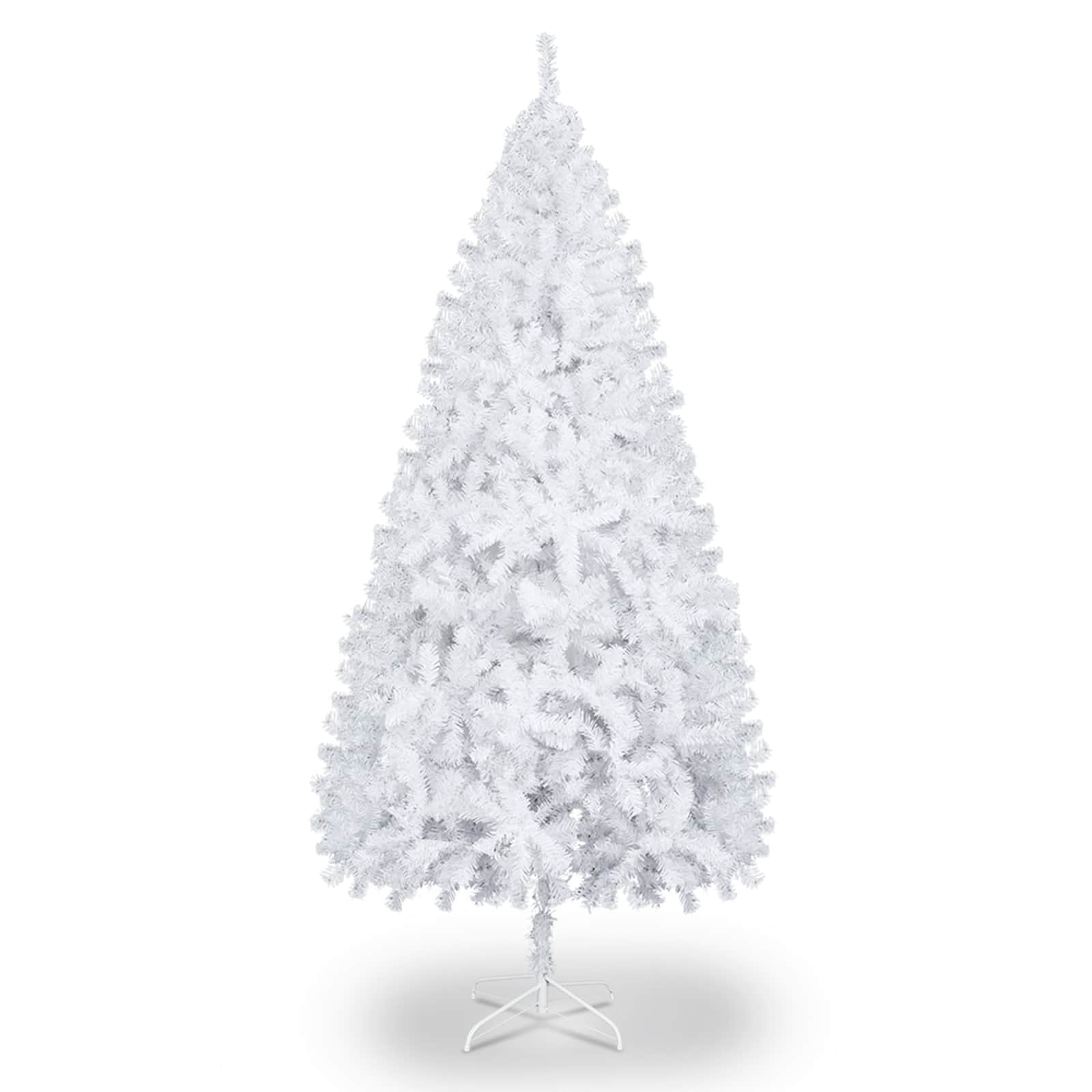 Winado - Artificial Christmas Tree Xmas Holiday with Metal Stand 1349 TIPS for Holiday Decoration - White