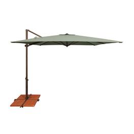 Mondawe - 8.6' Square Cantilever Patio Umbrella Bronze Frame with Cross Bar Stand - Spa