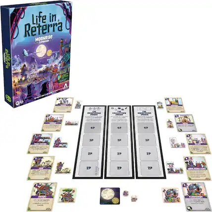 Life in Reterra
MOONRISE EXPANSION
Reterra Life in A - LUE LEE 1 F DNC 10
- I FH PROSPOROLES PUUNS
- THE ENLIGHTENED MOSLOS
- THE ENIGMIOUS MIOLINS
- 4P 4P 4P
- 3P 3P 3P FRAI FIATIN
- 2P 2P ZP MNE
- PLANETARI Lanh
- SArE OE WoT
- 2P 2P 2P
- 3P 3P 3P
- 4P 4P 4P
- THE PRIME MOONS
- THE INDIGENOUS MOONS
- THE ENIGMIOUS MOONS
- 4P 3P 2P 2P
- 4P 3P 2P 2P
- 4P 3P 2P 2P
- MINE
- TRAIN STATION
- FACTORY
- UNA POWER PLANT
- PLANETARIUM
- 3
- 3
- 3
-