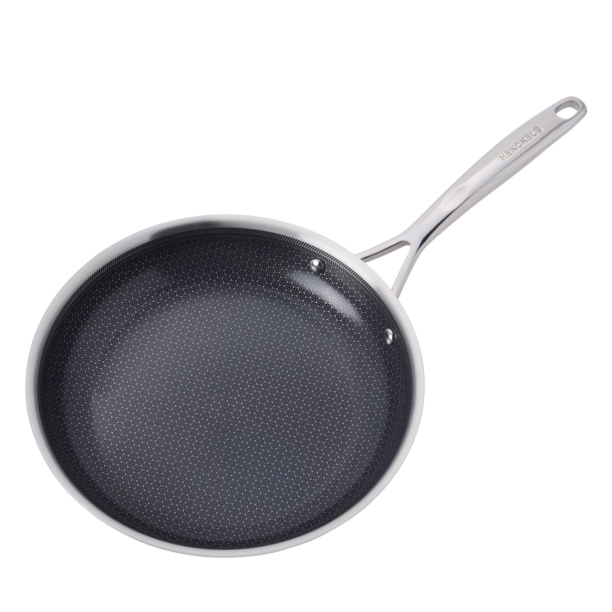 Alt View 1. Henckels - Henckels Paradigm Ceramic 10-inch Stainless Steel Dual Performance Fry Pan - Stainless Steel.