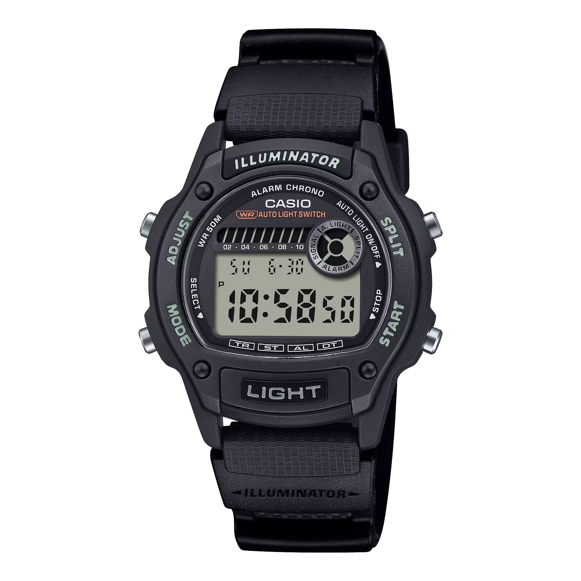 Casio - Men’s Digital Watch with Gray Dial- W-220H-1AVCF - Black