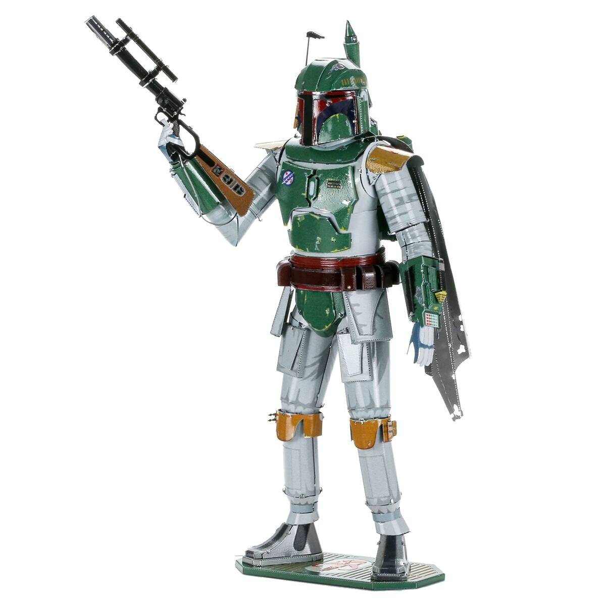 Alt View 1. Metal Earth - Metal Earth Premium Series Star Wars Boba Fett 3D Metal Model Kit Fascinations - Silver.